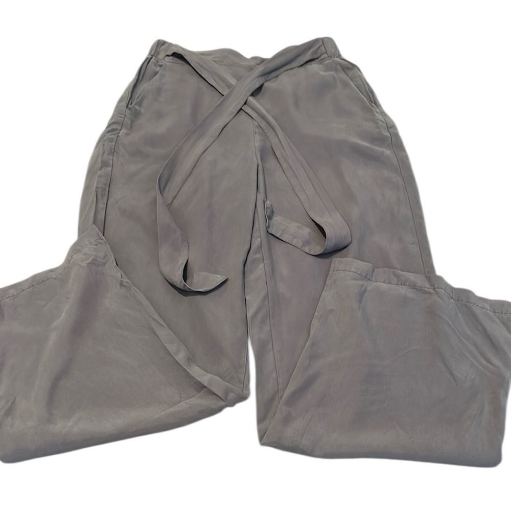NWT Thread & Supply size small tie waist grey wide leg pants with pockets